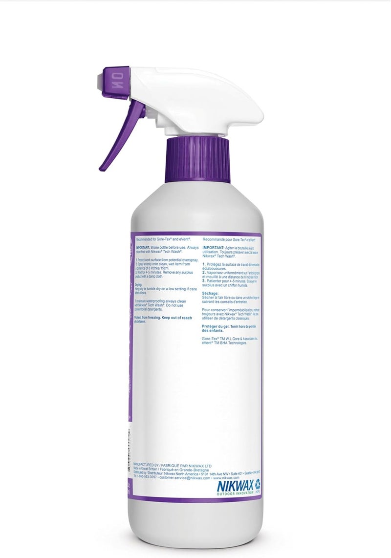 Nikwax TX.Direct Spray-On Waterproofing for Rain and Snow Clothing - 500 ml - Image 2